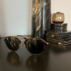 Ray-Ban Sunglasses (Unisex), Tortoise and Gold Frame